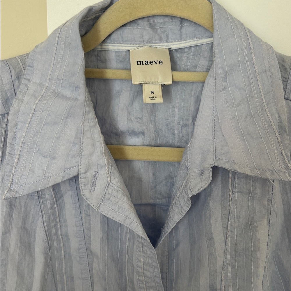 Anthropologie’s Maeve Waisted Button down Tunic - Picture 5 of 6
